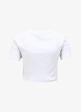 Fabrika Bisiklet Yaka Fitilli Beyaz Kadın T-Shirt F4SL-TST0337