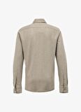 Regular Fit Düğmeli Yaka Düz Açık Kahve Erkek Gömlek FC4SM-GML 0877