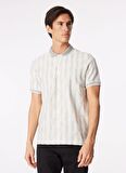 Çizgili Gri Erkek Polo T-Shirt FC4SM-TST 0785