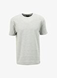 Fabrika Bisiklet Yaka Düz Gri Melanj Erkek T-Shirt F4SM-TST 0714
