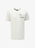 Fabrika Kırık Beyaz Erkek O Yaka Relaxed Baskılı T-Shirt FS4SM-TST 0517