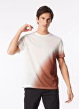 Fabrika Beyaz Erkek Bisiklet Yaka Basic Degrade T-Shirt F4SM-TST 0716