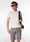 Fabrika Kırık Beyaz Erkek Basic Jakarlı Polo T-Shirt F4SM-TST 0728