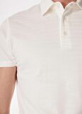 Fabrika Kırık Beyaz Erkek Basic Jakarlı Polo T-Shirt F4SM-TST 0728