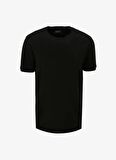 Fabrika Bisiklet Yaka Düz Siyah Erkek T-Shirt F4SM-TST 0740