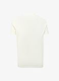 Fabrika Düğmeli Bisiklet Yaka Düz Ekru Erkek T-Shirt F4SM-TST 0717