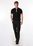 Fabrika Siyah Erkek Basic Polo T-Shirt F4SM-TST 0747