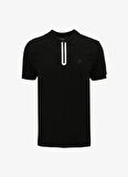 Fabrika Düz Siyah Erkek Polo T-Shirt F4SM-TST 0747