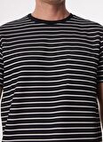 Fabrika Bisiklet Yaka Çizgili Lacivert Erkek T-Shirt F4SM-TST 0259