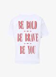 Fabrika Beyaz Kadın Bisiklet Yaka Basic T-Shirt F4SL-TST0358