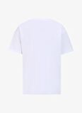 Fabrika Bisiklet Yaka Baskılı Beyaz Kadın T-Shirt F4SL-TST0740
