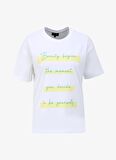 Fabrika Beyaz Kadın Bisiklet Yaka Basic T-Shirt F4SL-TST0911