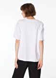 Fabrika Kırık Beyaz Kadın Bisiklet Yaka Basic T-Shirt F4SL-TST0207