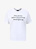 Fabrika Beyaz Kadın Bisiklet Yaka Basic T-Shirt F4SL-TST0752