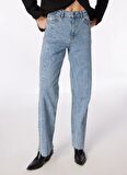 Fabrika Açık İndigo Kadın Bol Kesim Denim Pantolon F4SL-PNT0464