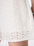 Fabrika Yüksek Bel Basic Beyaz Kadın Şort F4SL-SHT0821
