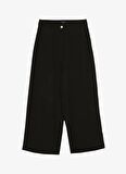 Fabrika Normal Bel Crop Siyah Kadın Pantolon F4SL-PNT0303