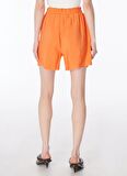 Fabrika Lastikli Bel Basic Turuncu Kadın Şort F4SL-SHT0430