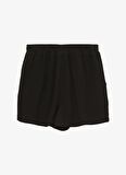 Fabrika Lastikli Bel Basic Siyah Kadın Şort F4SL-SHT0163