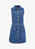 Fabrika İndigo Kadın Mini Denim Elbise F4SL-ELB0552
