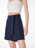 Fabrika Normal Bel Basic Lacivert Kadın Şort F4SL-SHT0123