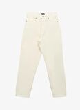Fabrika Yüksek Bel Normal Paça Mom Fit Kırık Beyaz Kadın Denim Pantolon F4SL-PNT0343