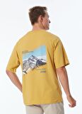 Jeep Hardal Erkek Bisiklet Yaka Loose Fit Baskılı T-Shirt C4SM-TST4607
