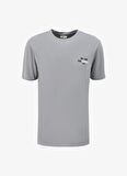 Jeep Gri Erkek Bisiklet Yaka Relaxed Baskılı T-Shirt C4SM-TST4609