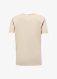 Jeep Bisiklet Yaka Baskılı Bej Erkek T-Shirt J4SM-TST7256