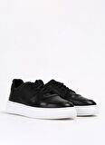 Fabrika Siyah Erkek Deri Sneaker AELI