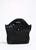 Fabrika Siyah Kadın 30x19x12 cm Çapraz Çanta STRAW-GRIM