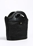 Fabrika Siyah Kadın 30x19x12 cm Çapraz Çanta STRAW-GRIM