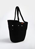 Fabrika Siyah Kadın 41x32x13 cm Plaj Çantası MARIN