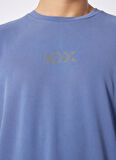 Discovery Expedition İndigo Erkek Bisiklet Yaka Relaxed Baskılı T-Shirt D4SM-TST3282
