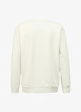 Discovery Expedition Kırık Beyaz Erkek Bisiklet Yaka Relaxed Baskılı Sweatshirt DS4M-SWT3237
