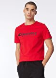 Kırmızı Erkek Bisiklet Yaka T-Shirt D4SM-TST3290