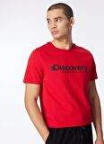 Kırmızı Erkek Bisiklet Yaka T-Shirt D4SM-TST3290