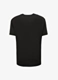 Siyah Erkek Bisiklet Yaka Relaxed Baskılı T-Shirt D4SM-TST3272