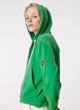 Yeşil Kadın Kapüşon Yaka Relaxed Fit Sweatmont D4SL-SWT3029
