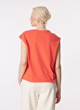 Discovery Expedition Pembe Kadın Bisiklet Yaka Relaxed Baskılı T-Shirt D4SL-TST3044