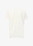 Beyaz Bisiklet Yaka Relaxed Baskılı T-Shirt D4SL-TST3042