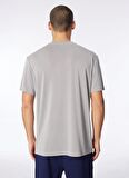 Gri Erkek Relaxed Baskılı T-Shirt D4SM-TST3280