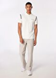Düz Beyaz Erkek Polo T-Shirt D4SM-TST3245