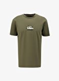 Discovery Expedition Haki Erkek Bisiklet Yaka Relaxed Baskılı T-Shirt D4SM-TST3258