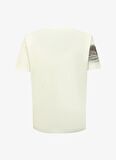 Kırık Beyaz Erkek Bisiklet Yaka Relaxed Baskılı T-Shirt D4SM-TST3249