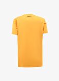 Turuncu Erkek Bisiklet Yaka Relaxed Fit Baskılı T-Shirt D4SM-TST3258