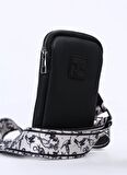Fabrika Siyah Kadın Telefon Çantası STRAP-DAIGA