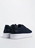 F By Fabrika Lacivert Erkek Deri Sneaker RUBENS