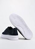F By Fabrika Lacivert Erkek Deri Sneaker RUBENS