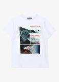 Baskılı Beyaz Kız Çocuk T-Shirt D4SG-TST3105